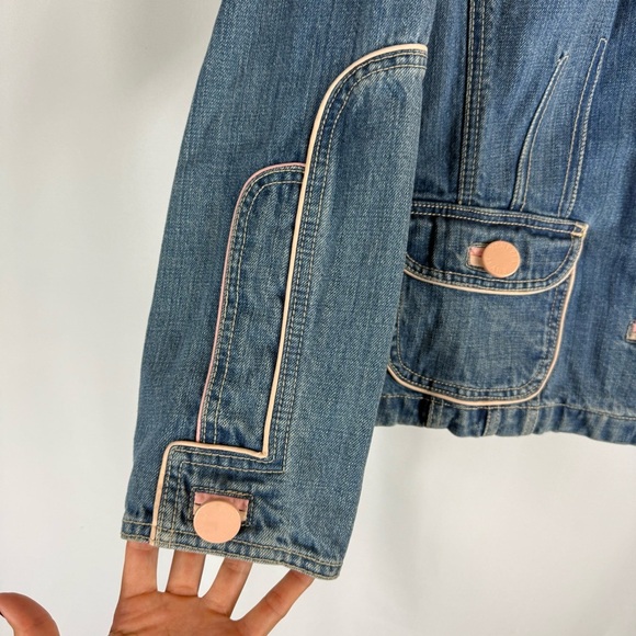 Venezia Blue Denim Jacket with Pink Buttons Vintage 90’s - Picture 6 of 14